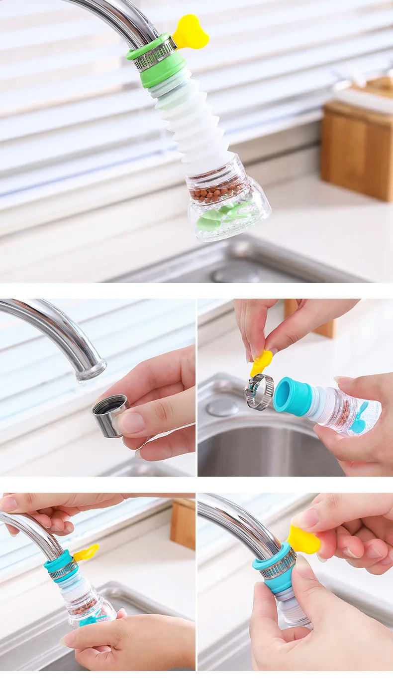 360° Rotating Faucet Extender | Adjustable Water-Saving Sink Tap Attachment | Universal Kitchen Faucet Connector | Faucet Filter Nozzle