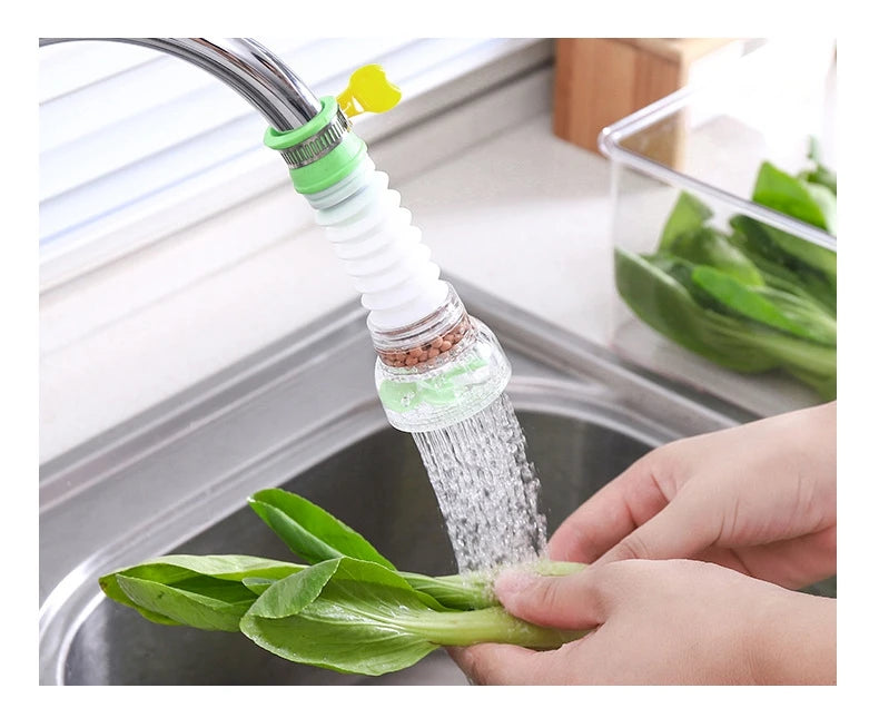 360° Rotating Faucet Extender | Adjustable Water-Saving Sink Tap Attachment | Universal Kitchen Faucet Connector | Faucet Filter Nozzle