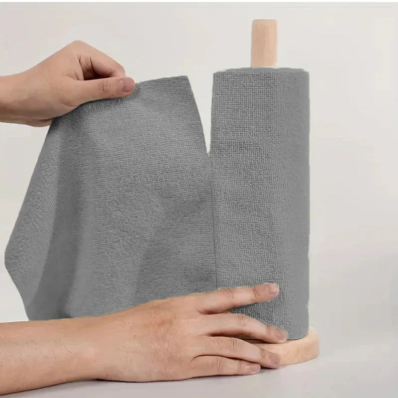 50-Pack Tear-Off Microfiber Cleaning Cloths | Non-Stick Grease-Resistant Kitchen Towels for Counters, Stovetops & Range Hoods