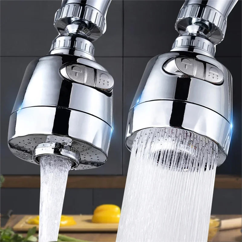 Universal Kitchen Faucet Adapter | 360° Rotating Faucet Extender | 2/3 Mode Water-Saving Spray Nozzle | Splash-Proof Faucet Aerator