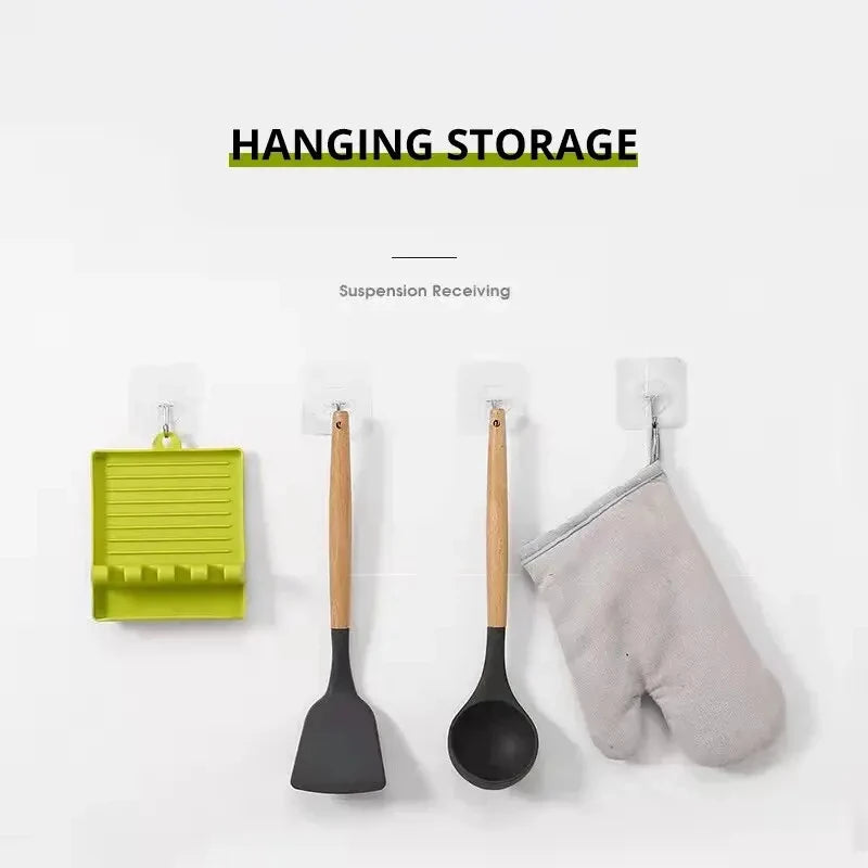 Kitchen Spoon Rest & Utensil Holder | Countertop Spatula Rack for Pot Lids & Cooking Tools | Space-Saving Spoon & Chopstick Organizer