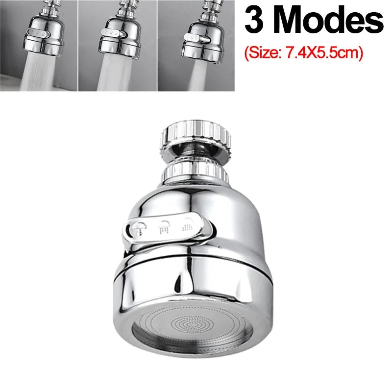Universal Kitchen Faucet Adapter | 360° Rotating Faucet Extender | 2/3 Mode Water-Saving Spray Nozzle | Splash-Proof Faucet Aerator