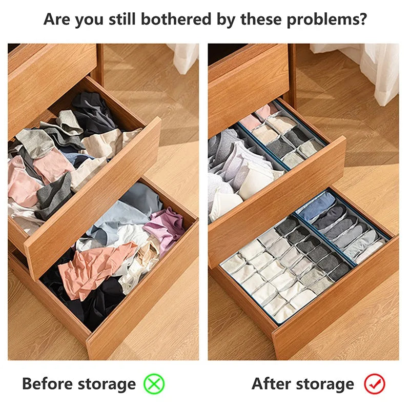 Dresser Drawer Organizer | Closet Storage Box for Clothes