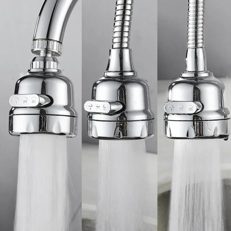Universal Kitchen Faucet Adapter | 360° Rotating Faucet Extender | 2/3 Mode Water-Saving Spray Nozzle | Splash-Proof Faucet Aerator
