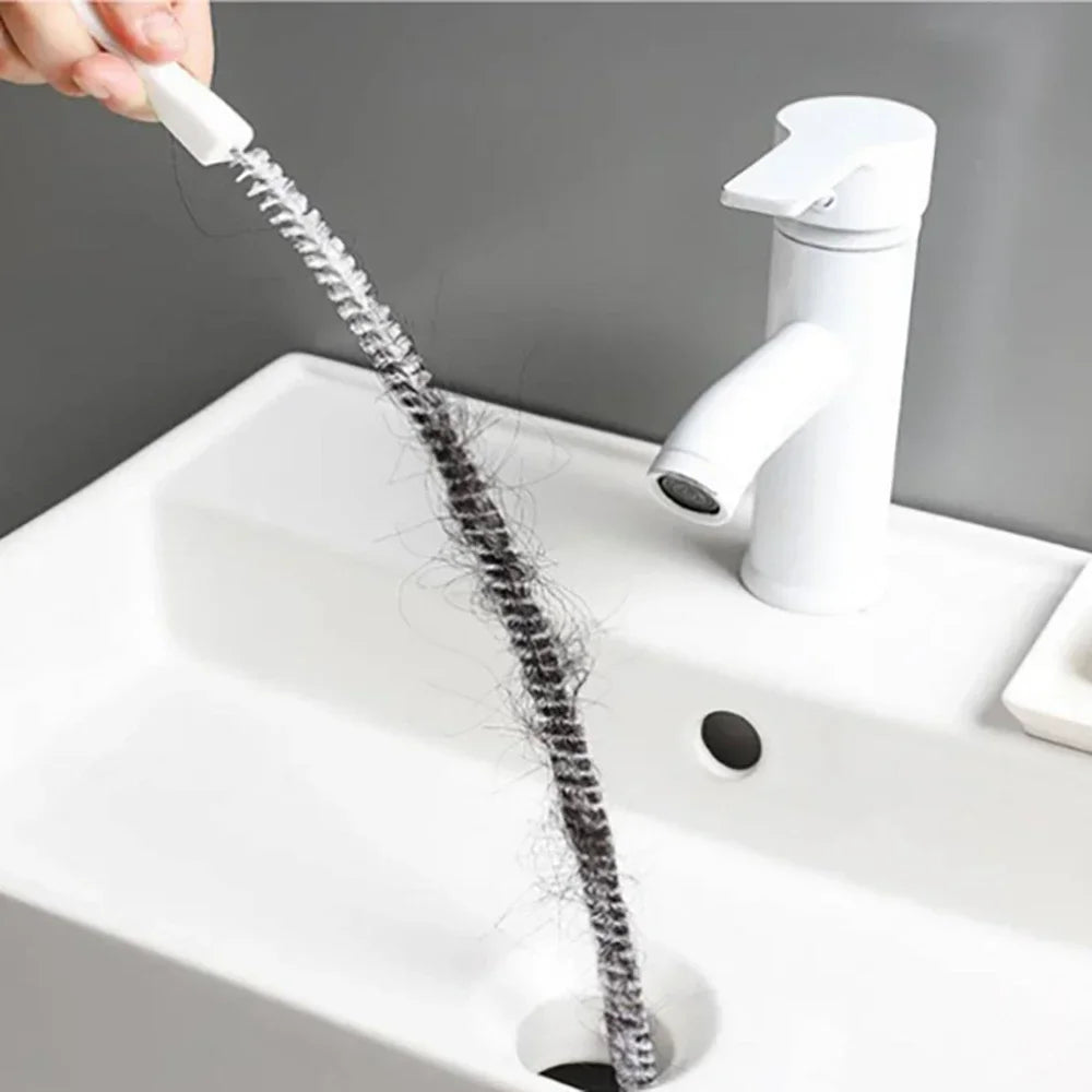 Drain Cleaning Brush | Drain Clog Remover Tool | Bathroom & Kitchen Drain Cleaner | Flexible Bendable Brush
