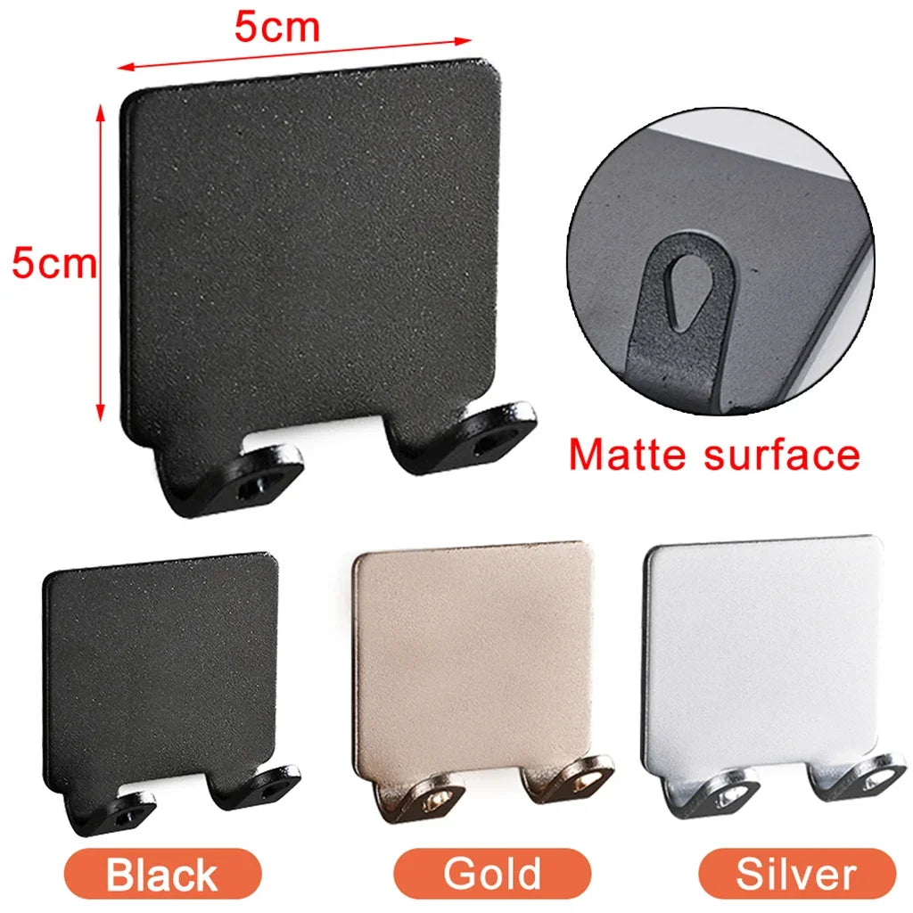 2/4PCS Adhesive Razor Holder Wall Mounted Bathroom For Shower Hook Rack Gillette Shaver Shaving Holder Black Plastic Hook