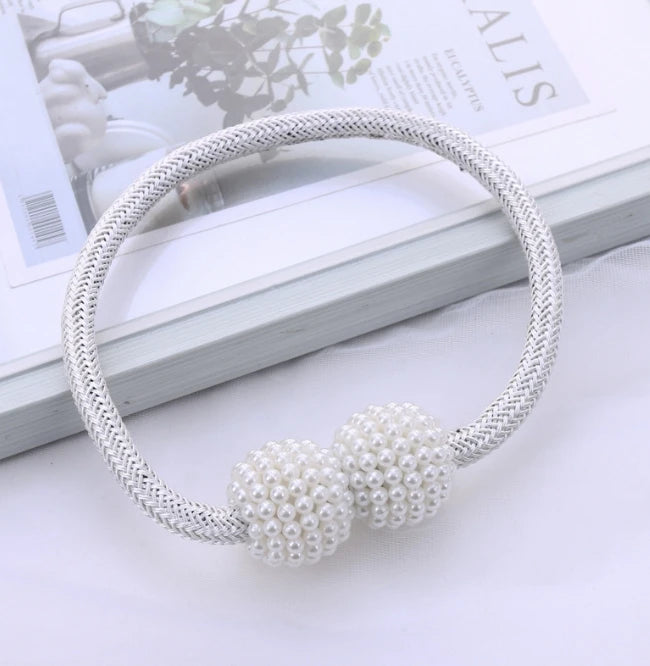 Pearl Magnetic Curtain Tiebacks | Decorative Curtain Clips