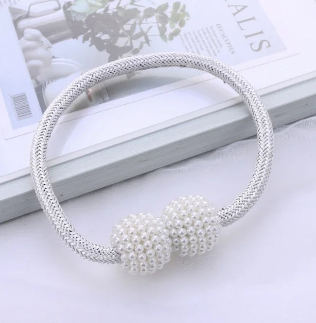 Pearl Magnetic Curtain Tiebacks | Decorative Curtain Clips