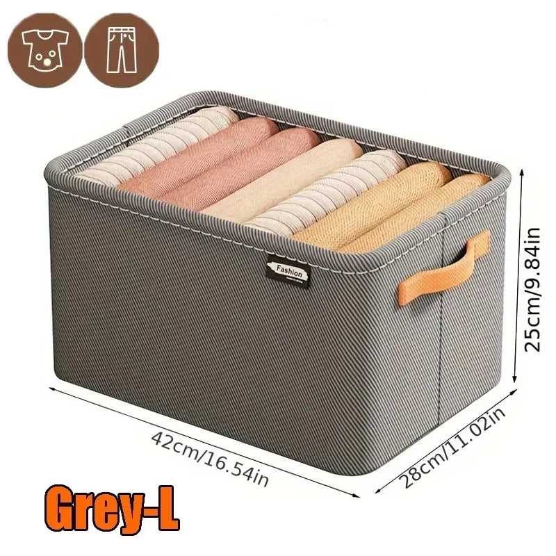 Foldable Clothes Organizer Bin | Wardrobe Storage Box for Clothes, Towels, Blankets, & Closet Organization