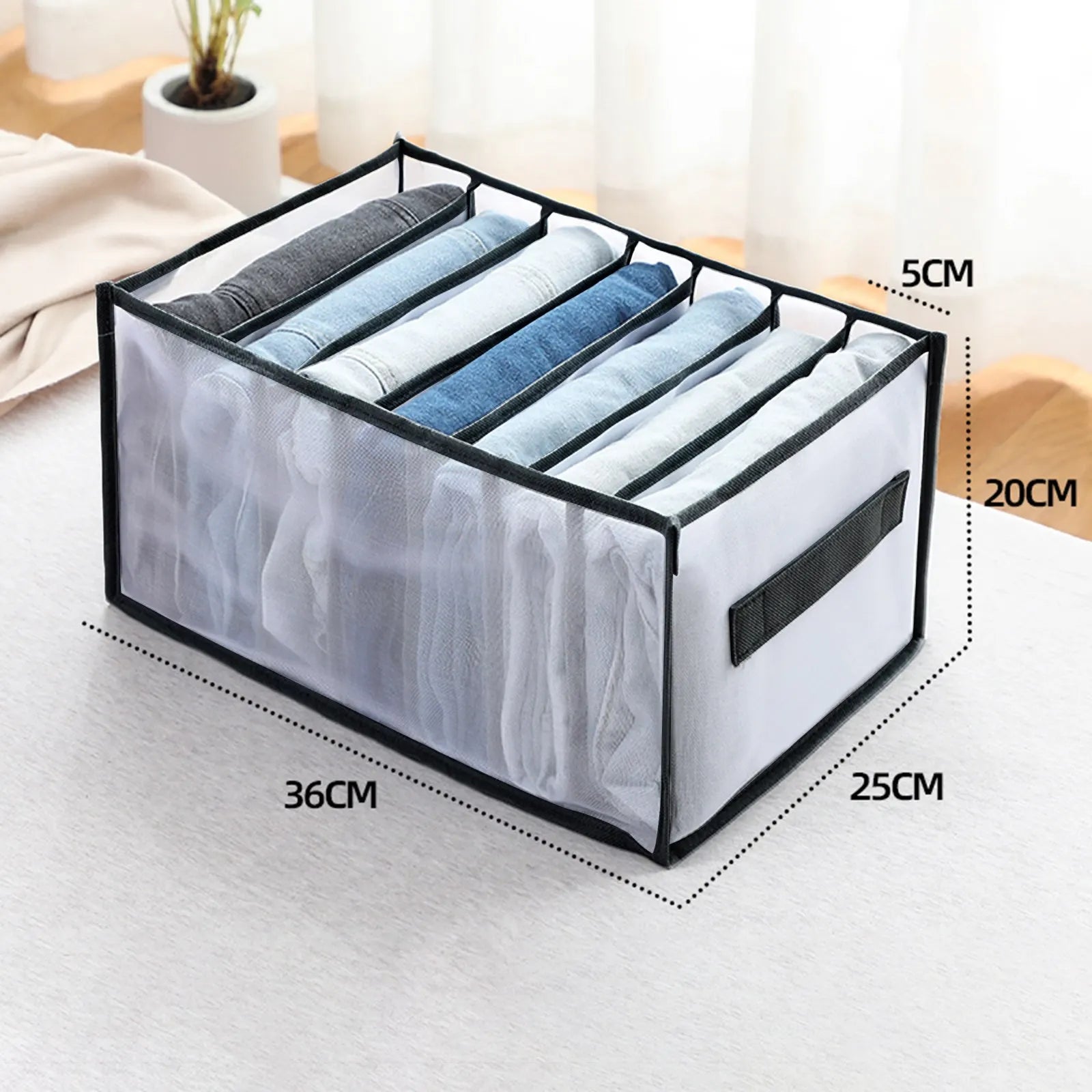 Dresser Drawer Organizer | Closet Storage Box for Clothes