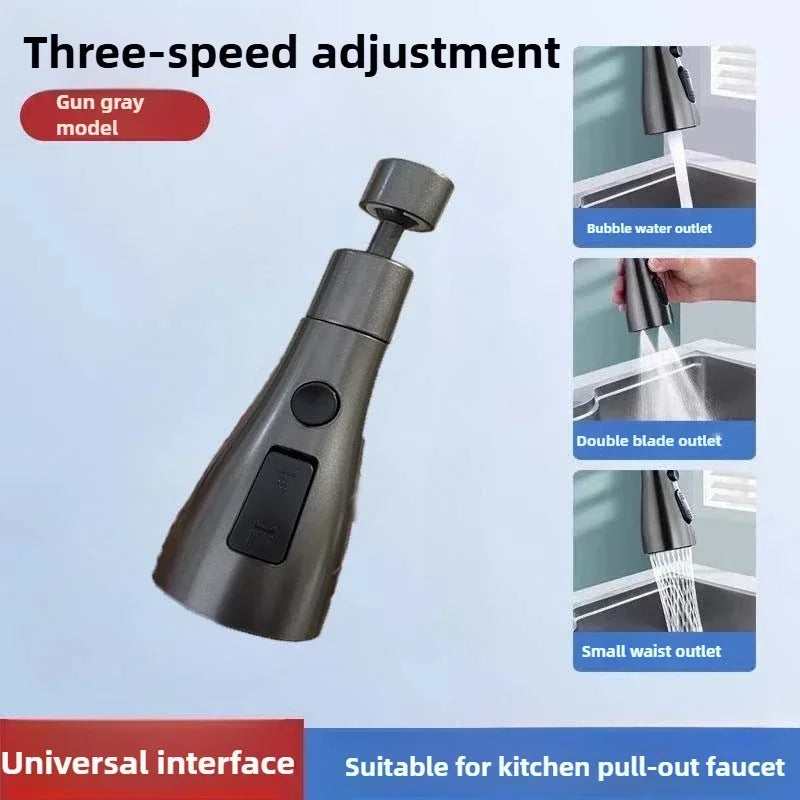 360° Rotating Kitchen Faucet Extender | Water-Saving Faucet Accessory | Dual-Rotation Faucet Aerator