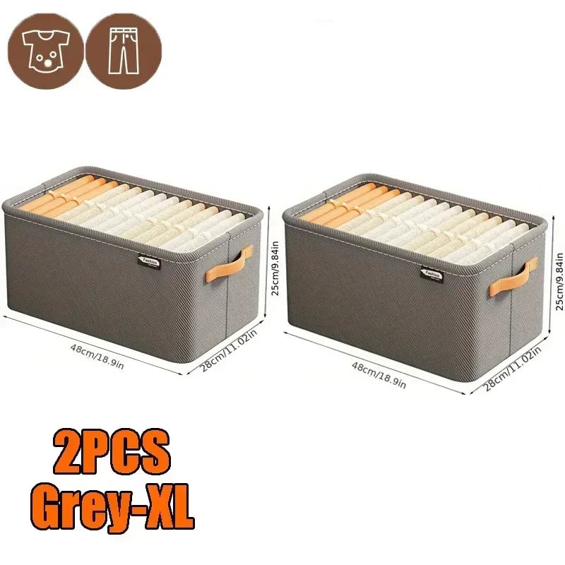 Foldable Clothes Organizer Bin | Wardrobe Storage Box for Clothes, Towels, Blankets, & Closet Organization