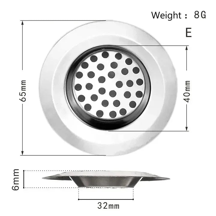 Stainless Steel Sink Strainer | Kitchen Sink Drain Filter | Shower Bathtub Bathroom Floor Drain Mesh Filter