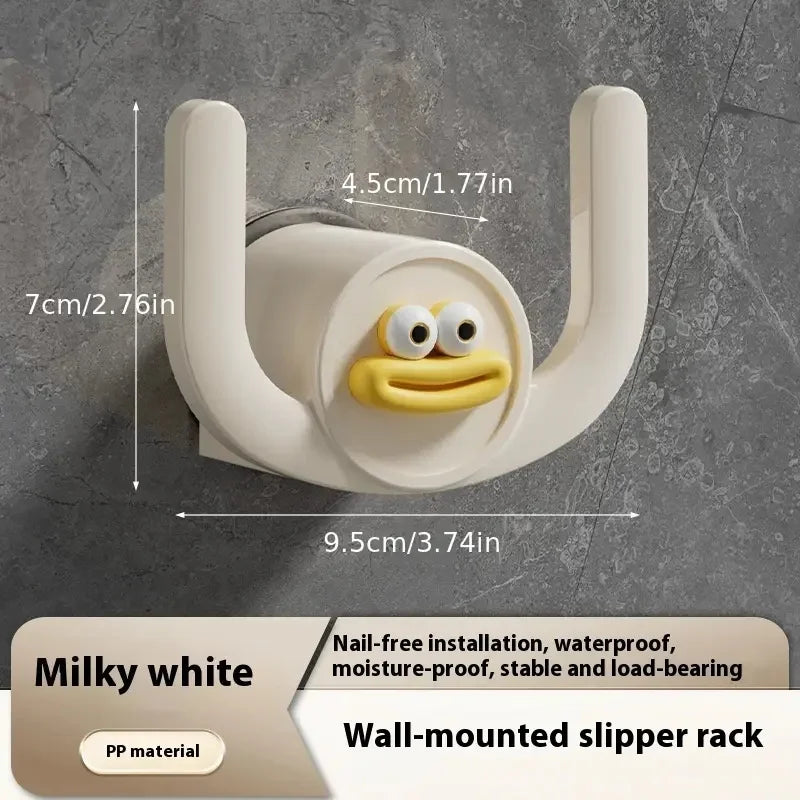 Self-Adhesive Shower Slipper Holder | Wall Mount Bathroom Hook for Shower Shoes, Washcloths & Hair Accessories | No-Drill Organizer