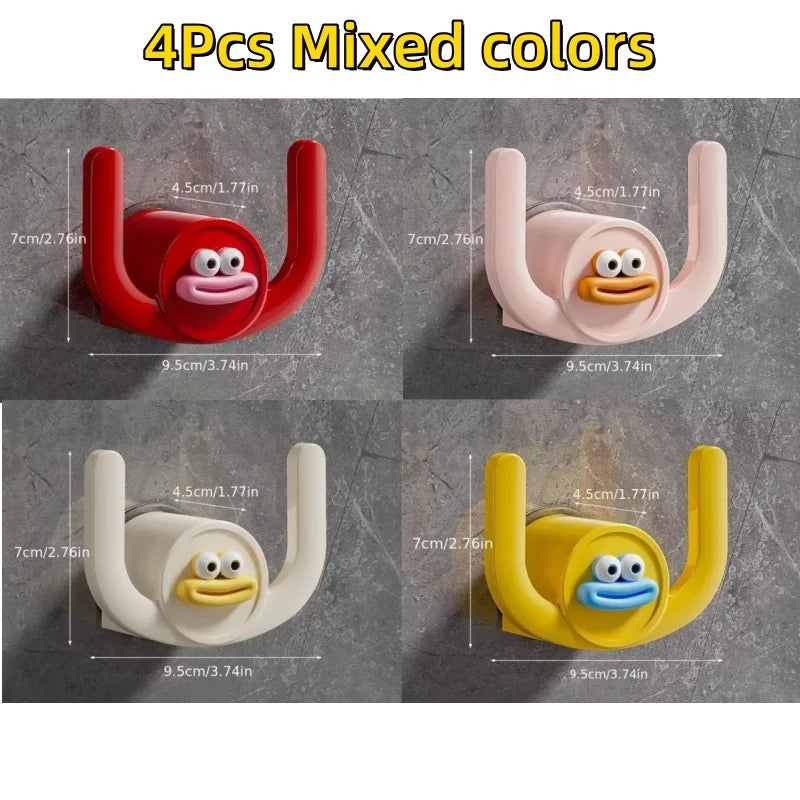 Self-Adhesive Shower Slipper Holder | Wall Mount Bathroom Hook for Shower Shoes, Washcloths & Hair Accessories | No-Drill Organizer