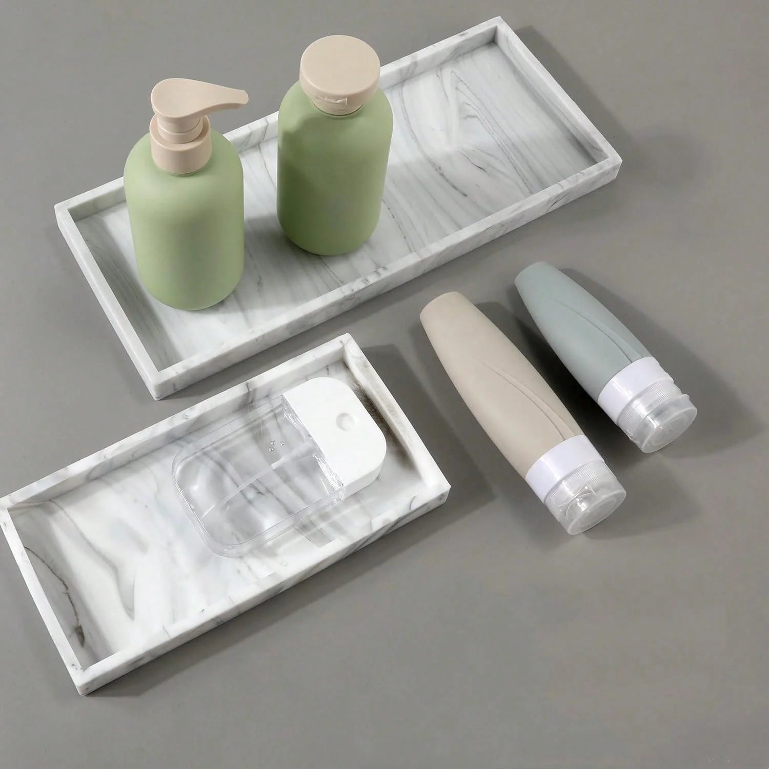 Soft Silicone Bathroom Tray | Decorative Vanity Organizer for Jewelry, Perfume & Skincare | Modern Countertop Storage Tray