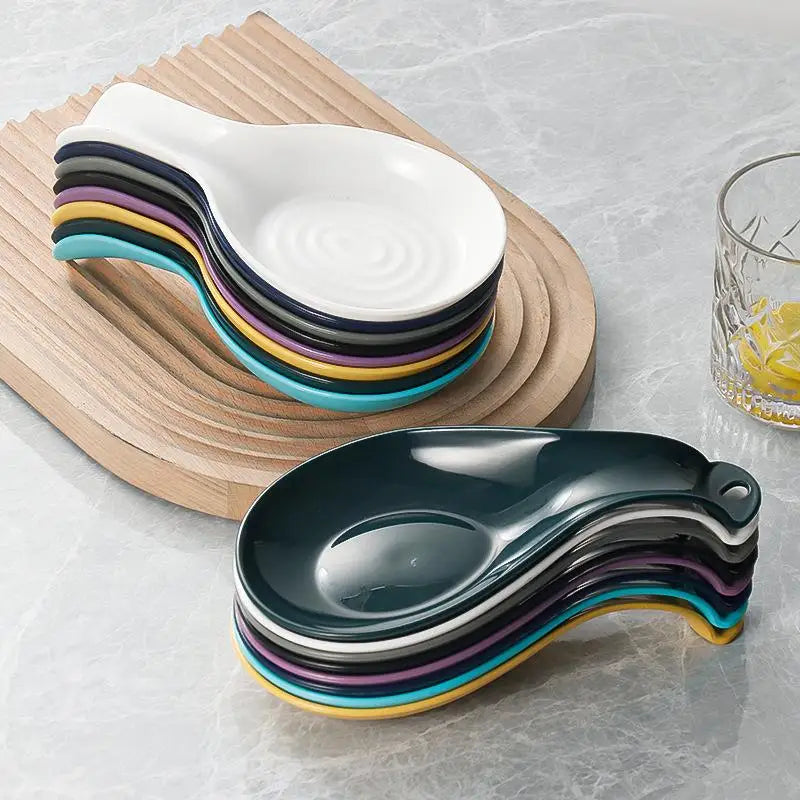 Large Kitchen Spoon Rest Holder | Heat-Resistant Cooking Utensil Rest | Countertop Spoon Holder