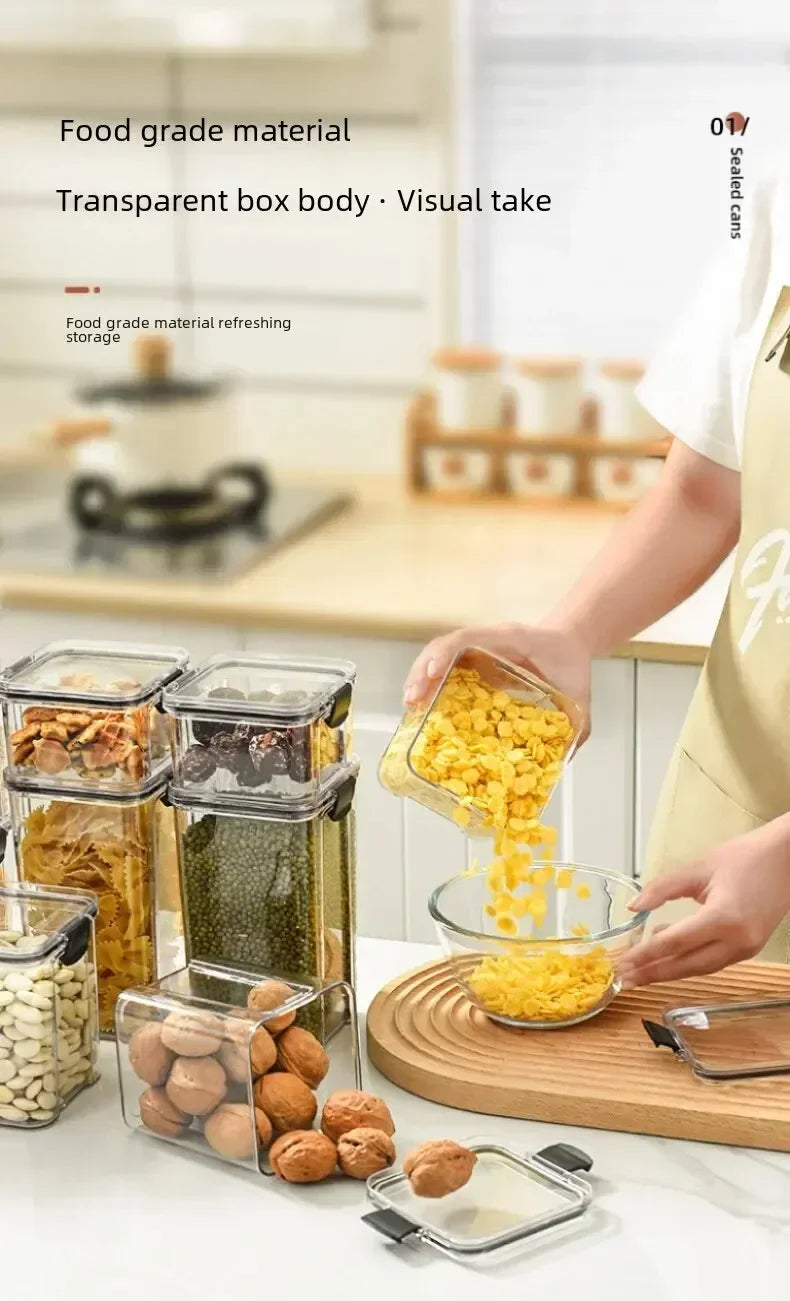 Sealed Jar High Quality Plastic Container Grain Storage Box Large Capacity Refrigerator Cabinet Storage Tank Moisture Proof ﻿New