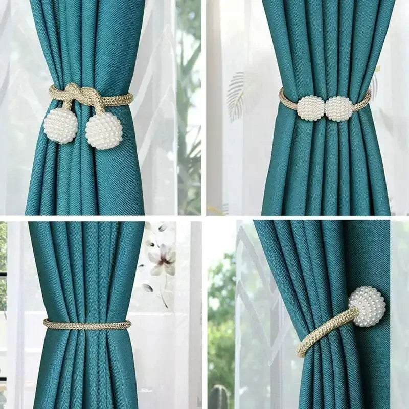Pearl Magnetic Curtain Tiebacks | Decorative Curtain Clips