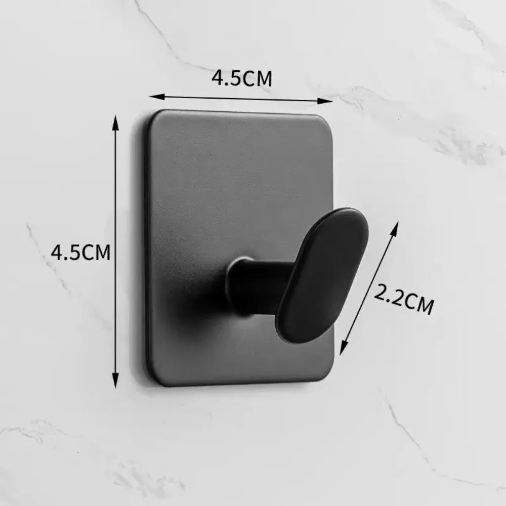 3pcs Multi-purpose Stainless Steel Wall Hooks Rust Proof Adhesive Hooks Bathroom Clothes Hooks Organization Accessory