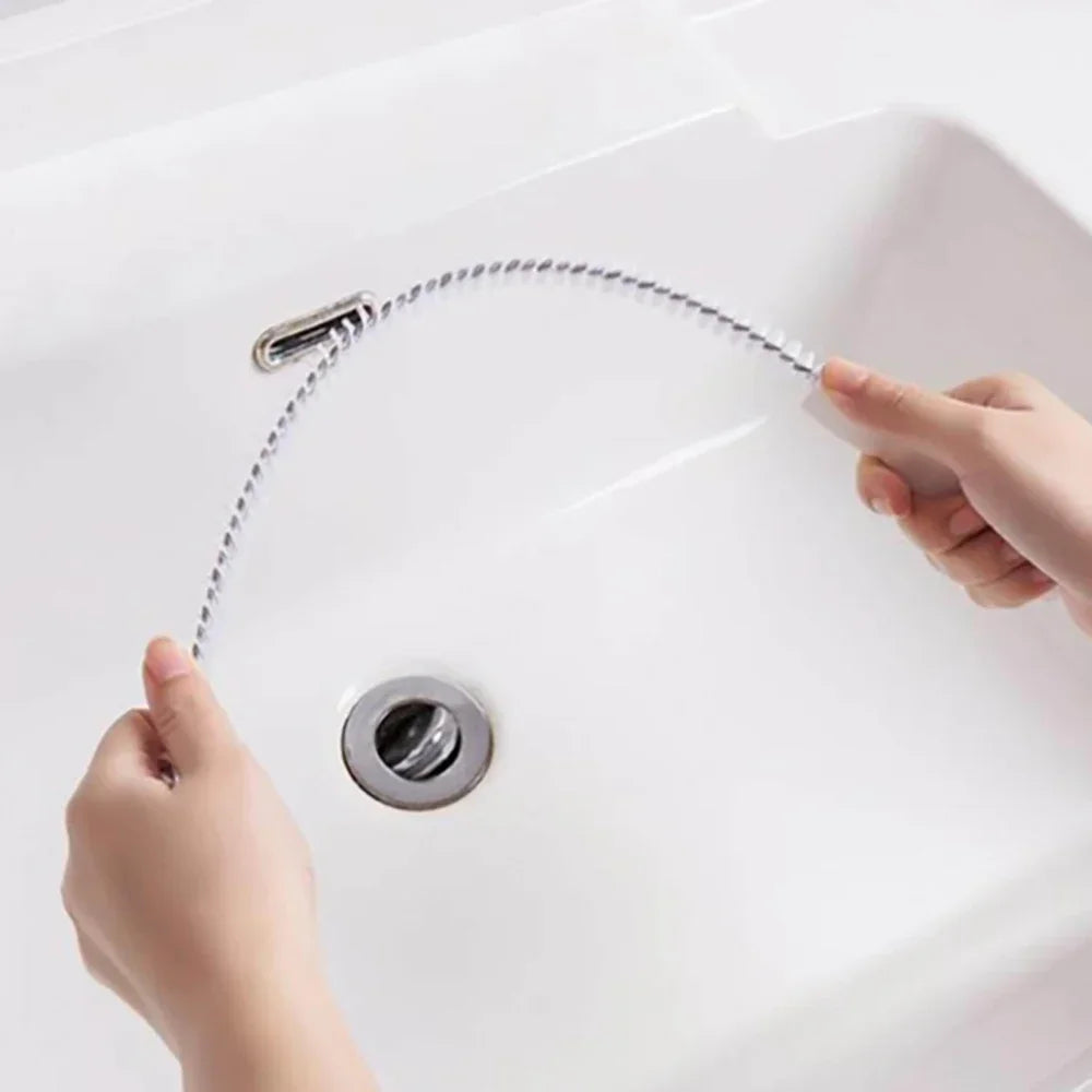 Drain Cleaning Brush | Drain Clog Remover Tool | Bathroom & Kitchen Drain Cleaner | Flexible Bendable Brush