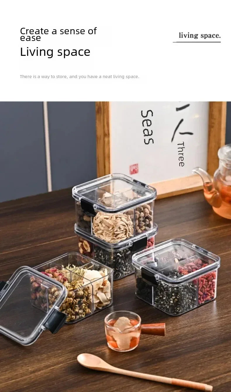 Sealed Jar High Quality Plastic Container Grain Storage Box Large Capacity Refrigerator Cabinet Storage Tank Moisture Proof ﻿New
