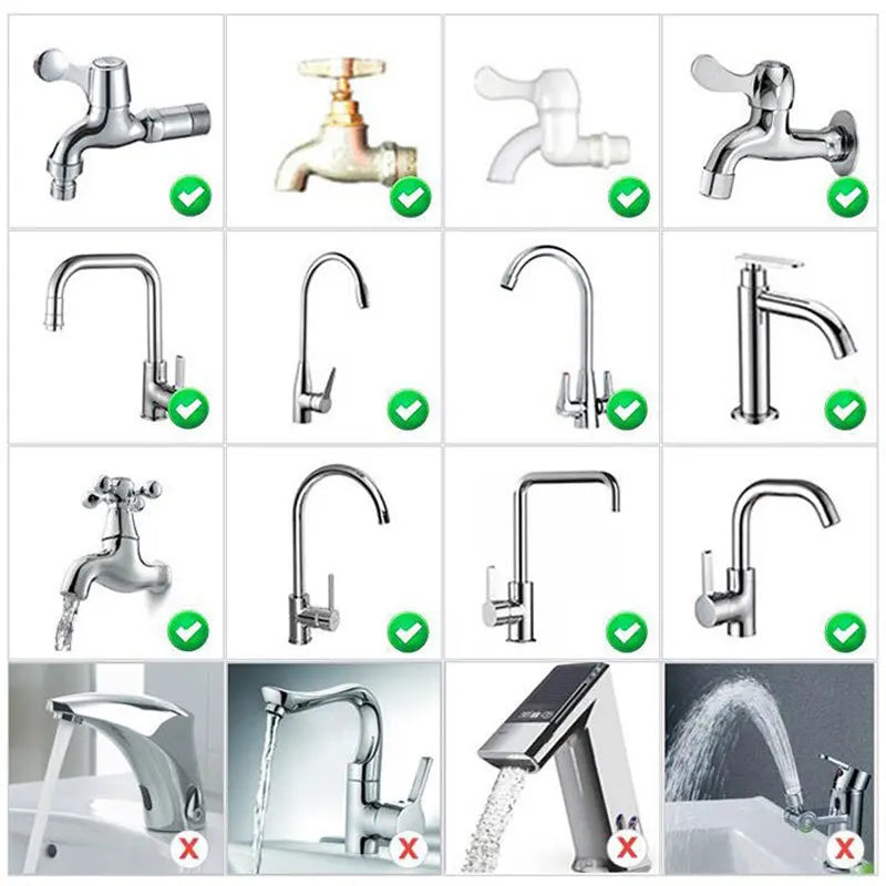 360° Rotating Faucet Extender | Adjustable Water-Saving Sink Tap Attachment | Universal Kitchen Faucet Connector | Faucet Filter Nozzle