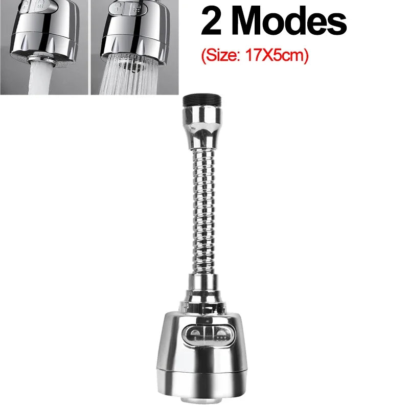 Universal Kitchen Faucet Adapter | 360° Rotating Faucet Extender | 2/3 Mode Water-Saving Spray Nozzle | Splash-Proof Faucet Aerator