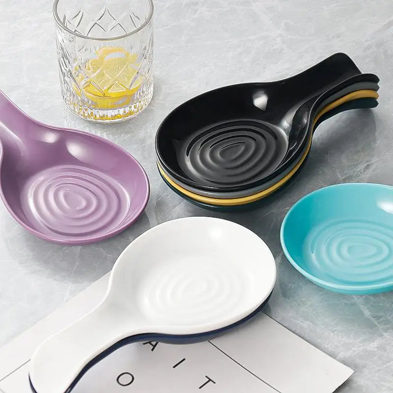 Large Kitchen Spoon Rest Holder | Heat-Resistant Cooking Utensil Rest | Countertop Spoon Holder