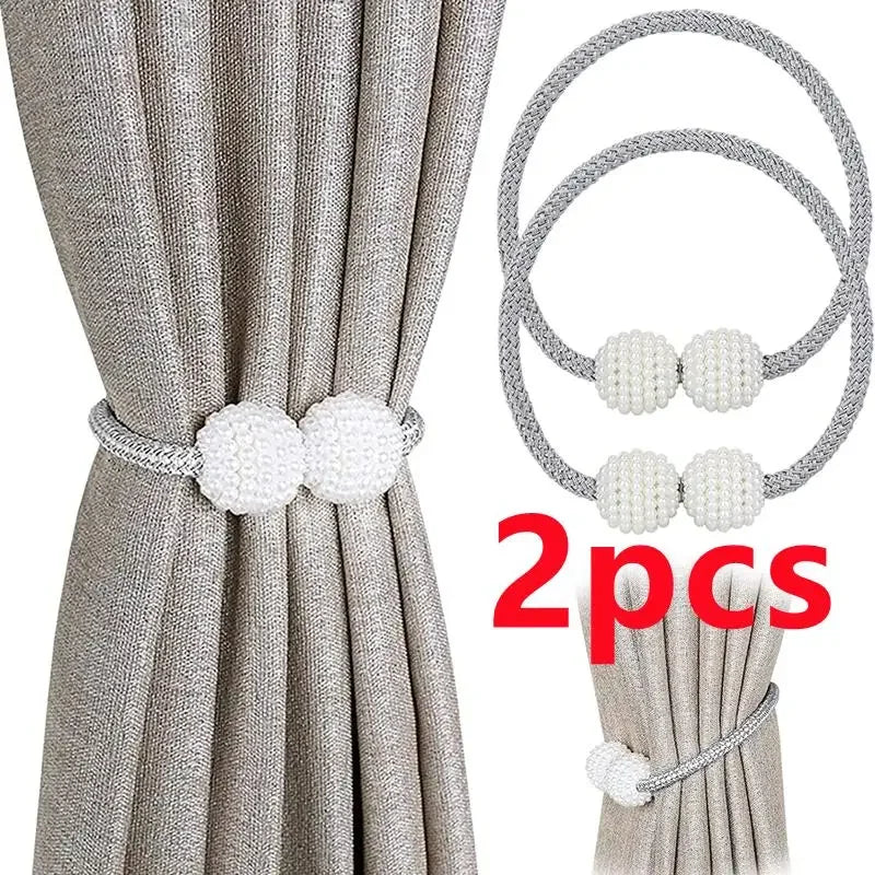 Pearl Magnetic Curtain Tiebacks | Decorative Curtain Clips