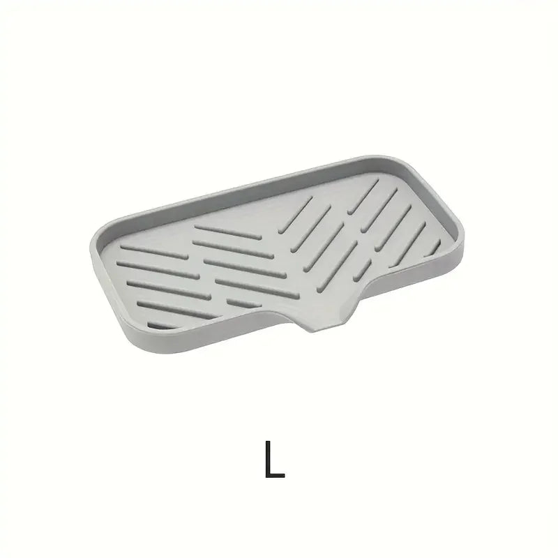 Soap and Sponge Holder | Kitchen and Bathroom Countertop Sink Drying Organizer Mat