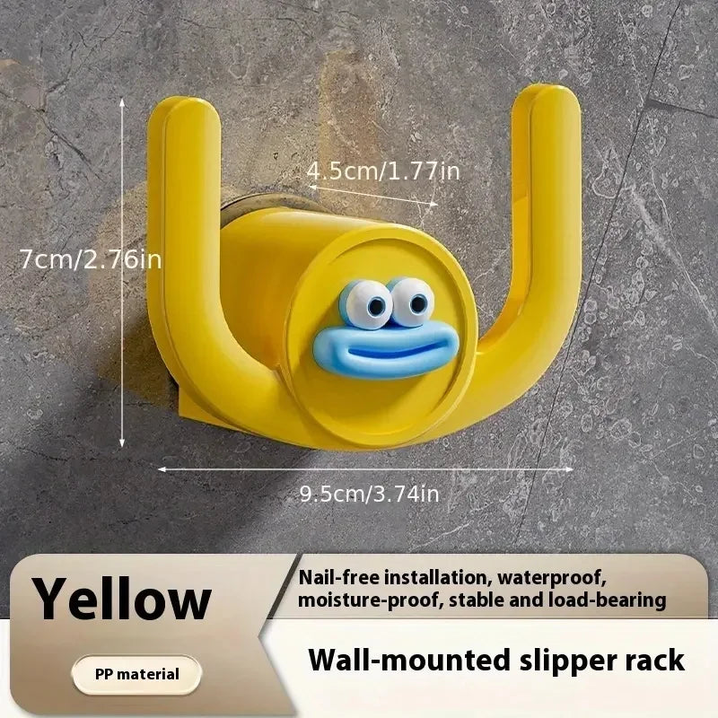 Self-Adhesive Shower Slipper Holder | Wall Mount Bathroom Hook for Shower Shoes, Washcloths & Hair Accessories | No-Drill Organizer