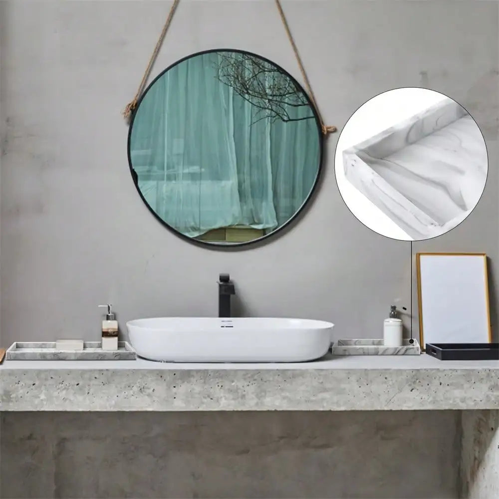 Soft Silicone Bathroom Tray | Decorative Vanity Organizer for Jewelry, Perfume & Skincare | Modern Countertop Storage Tray