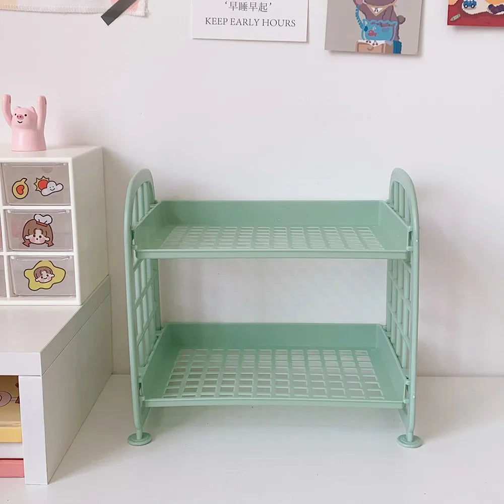 Desktop Storage Rack Organizer | Multi-Layer Stationery & Makeup Organizer | Office Desk Storage | Dorm Room Desktop Organizer