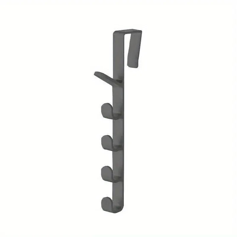 Over The Door Clothes & Purse Hanger | 5-Hook Bedroom Storage Rack | Space Saving Door Organizer for Bags, Hats & Jackets