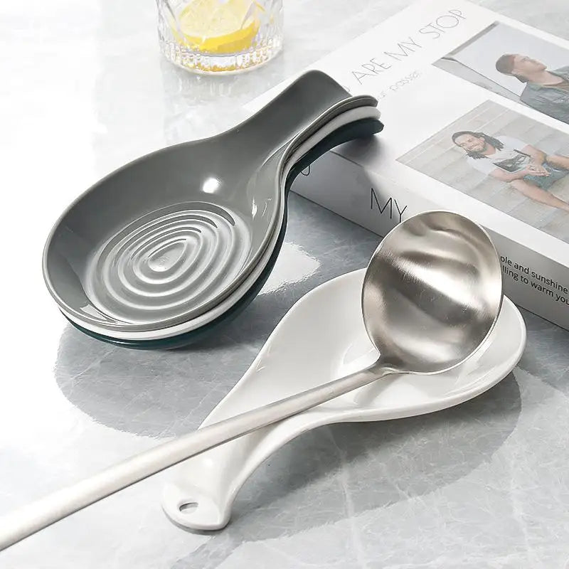 Large Kitchen Spoon Rest Holder | Heat-Resistant Cooking Utensil Rest | Countertop Spoon Holder