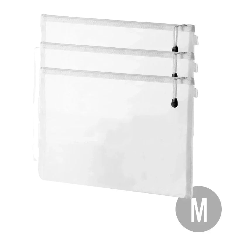 Mesh Zipper Organizer Bags | Transparent Nylon Storage Pouches for Puzzles, Toys, Games & Art Supplies | Home Organization