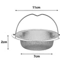 Stainless Steel Sink Drain Strainer with Handle | Kitchen & Bathroom Drain Filter | Reusable Anti-Clog Sink Basket | Easy-Lift Drain Catcher