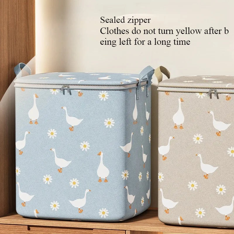 2026 Cotton Quilt Storage Bag Large Capacity Quilt Storage Box Non Woven Clothes Special Storage Moving Luggage Bag Portable