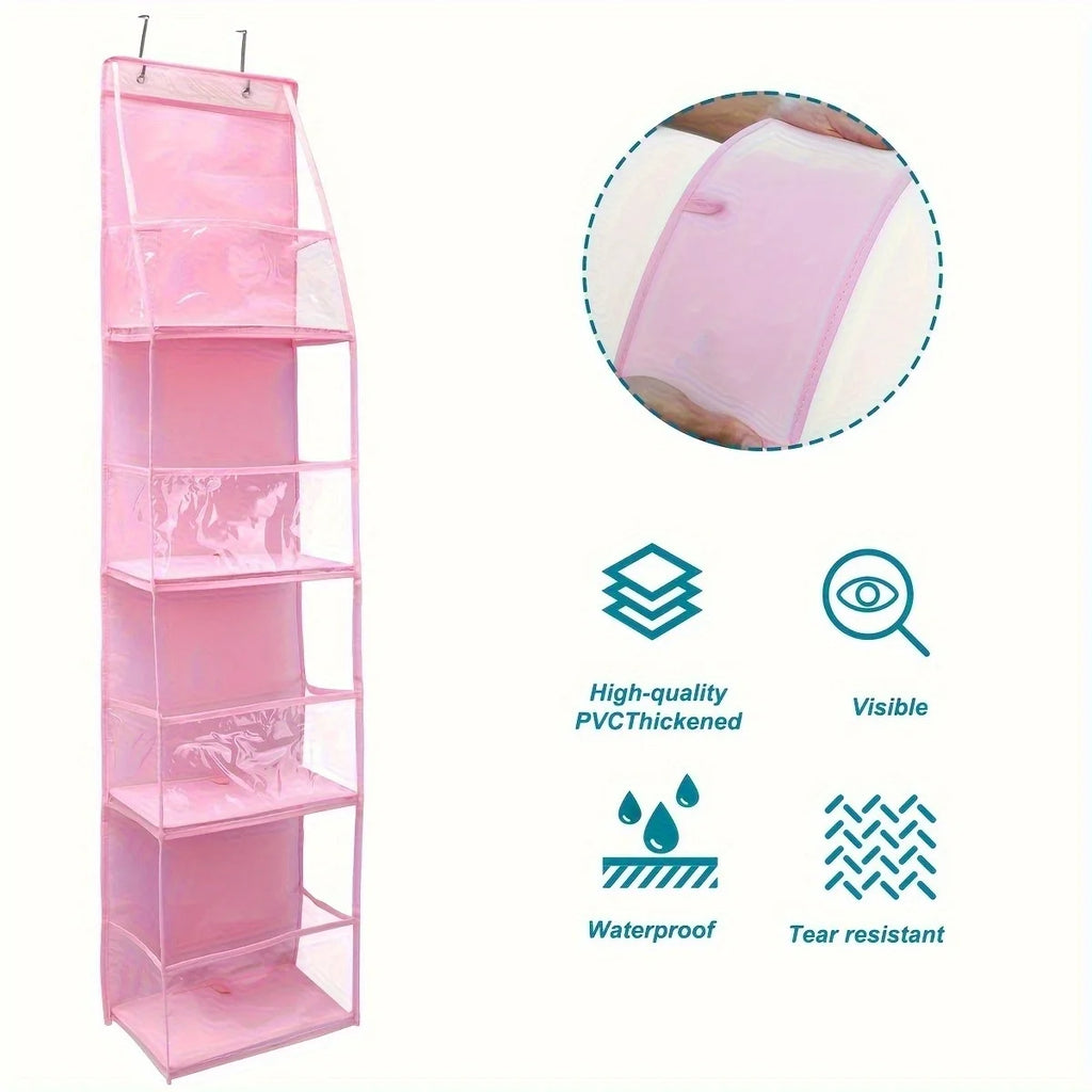 1pc Storage Hanging Bag Behind the Door, Suitable for Storing Cosmetics, Clothes, Hats, Shoes, and Towels in Various Room Types