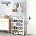 Coat Hanger with Shoe Rack | Entryway Hall Tree with Double Hooks for Jackets, Hats & Bags | Home Organization