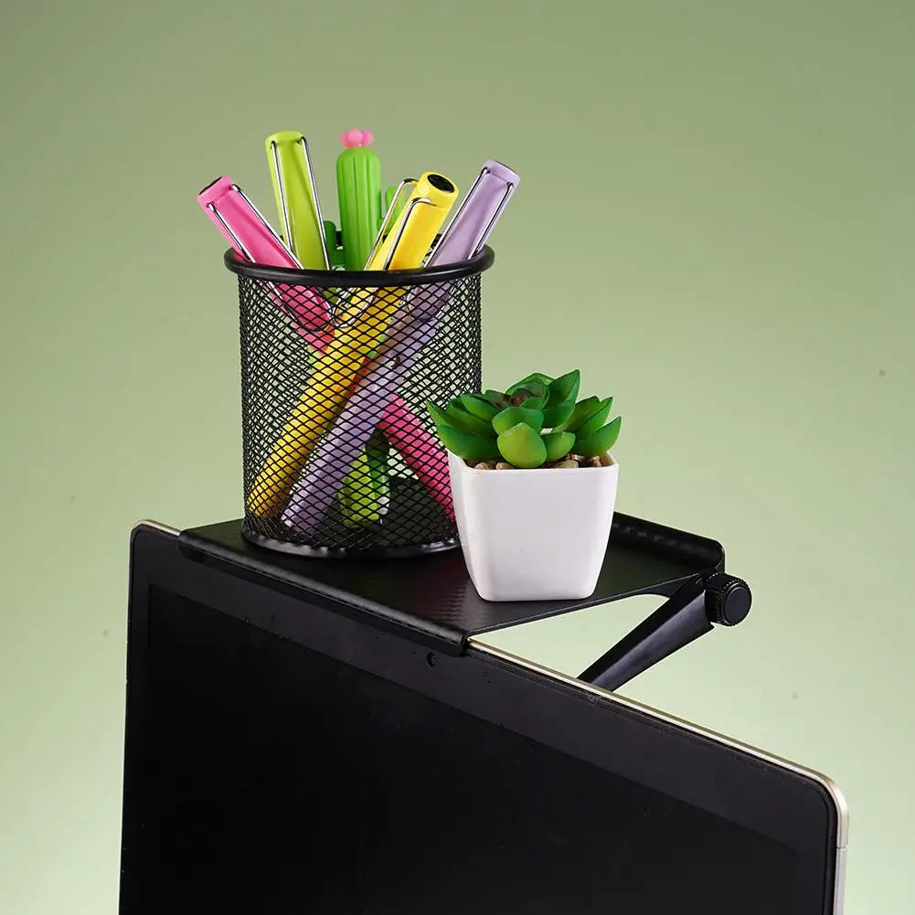1PC Hot Selling Computer and TV Screen Storage Rack Wireless Router Set-top Box Rack No Perforated Storage Bracket Divine Tool