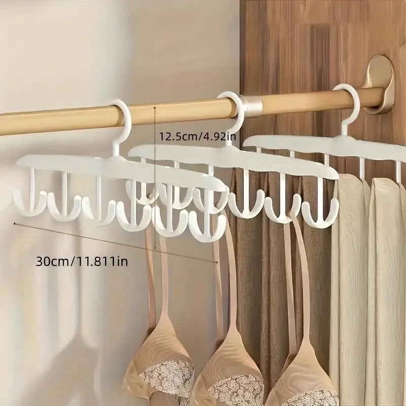 12-Hook Rotating Closet Hanger | Space-Saving Tie Belt & Scarf Organizer | Multi-Purpose Wardrobe Storage for Home & Dorm