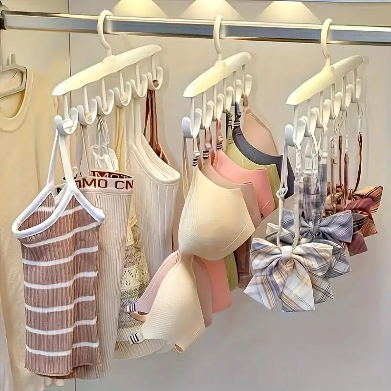 12-Hook Rotating Closet Hanger | Space-Saving Tie Belt & Scarf Organizer | Multi-Purpose Wardrobe Storage for Home & Dorm