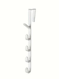 2 Pieces of Over-The-Door Hanging Storage Racks with 4 Hooks - Durable Plastic Multi-Functional Storage Racks, suitable for wall