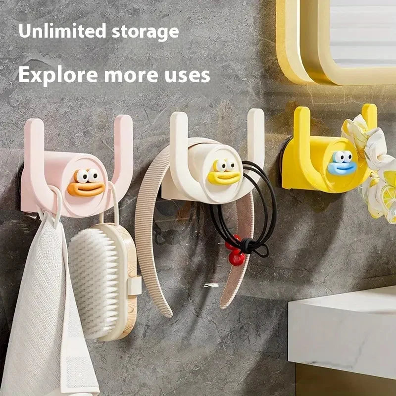 Self-Adhesive Shower Slipper Holder | Wall Mount Bathroom Hook for Shower Shoes, Washcloths & Hair Accessories | No-Drill Organizer