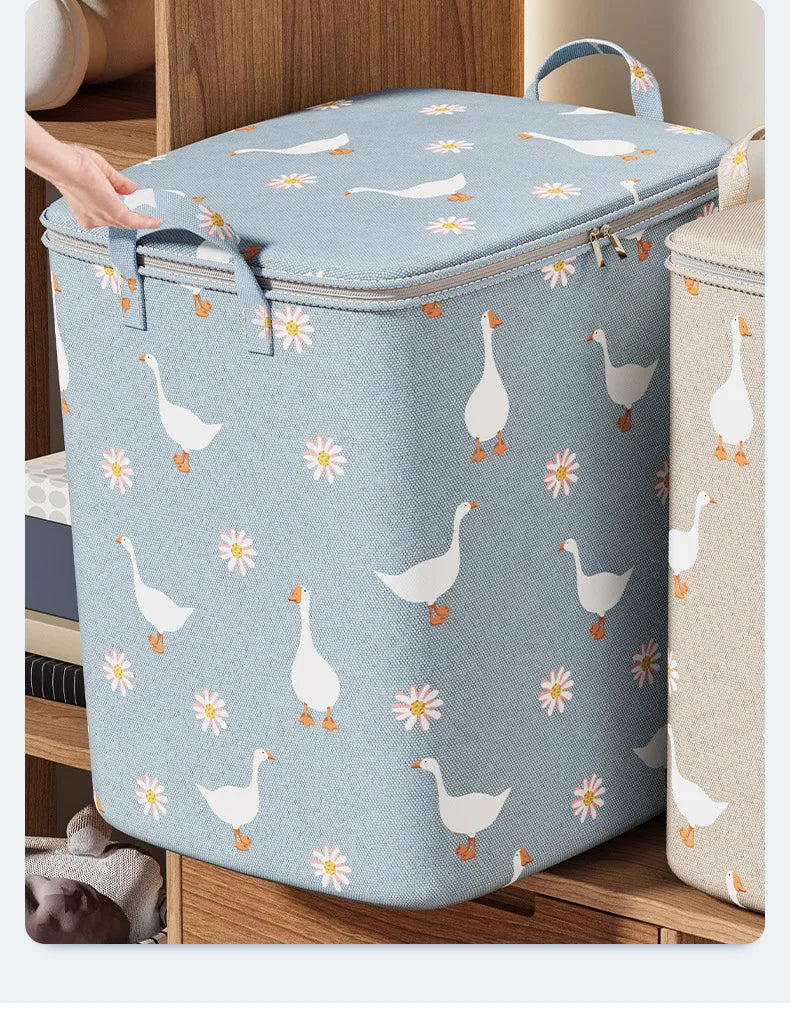 2026 Cotton Quilt Storage Bag Large Capacity Quilt Storage Box Non Woven Clothes Special Storage Moving Luggage Bag Portable