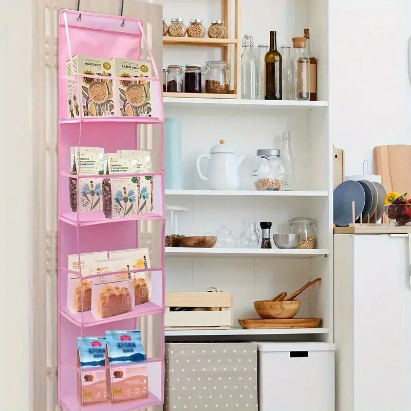 1pc Storage Hanging Bag Behind the Door, Suitable for Storing Cosmetics, Clothes, Hats, Shoes, and Towels in Various Room Types