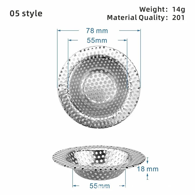Stainless Steel Sink Strainer | Kitchen Sink Drain Filter | Shower Bathtub Bathroom Floor Drain Mesh Filter