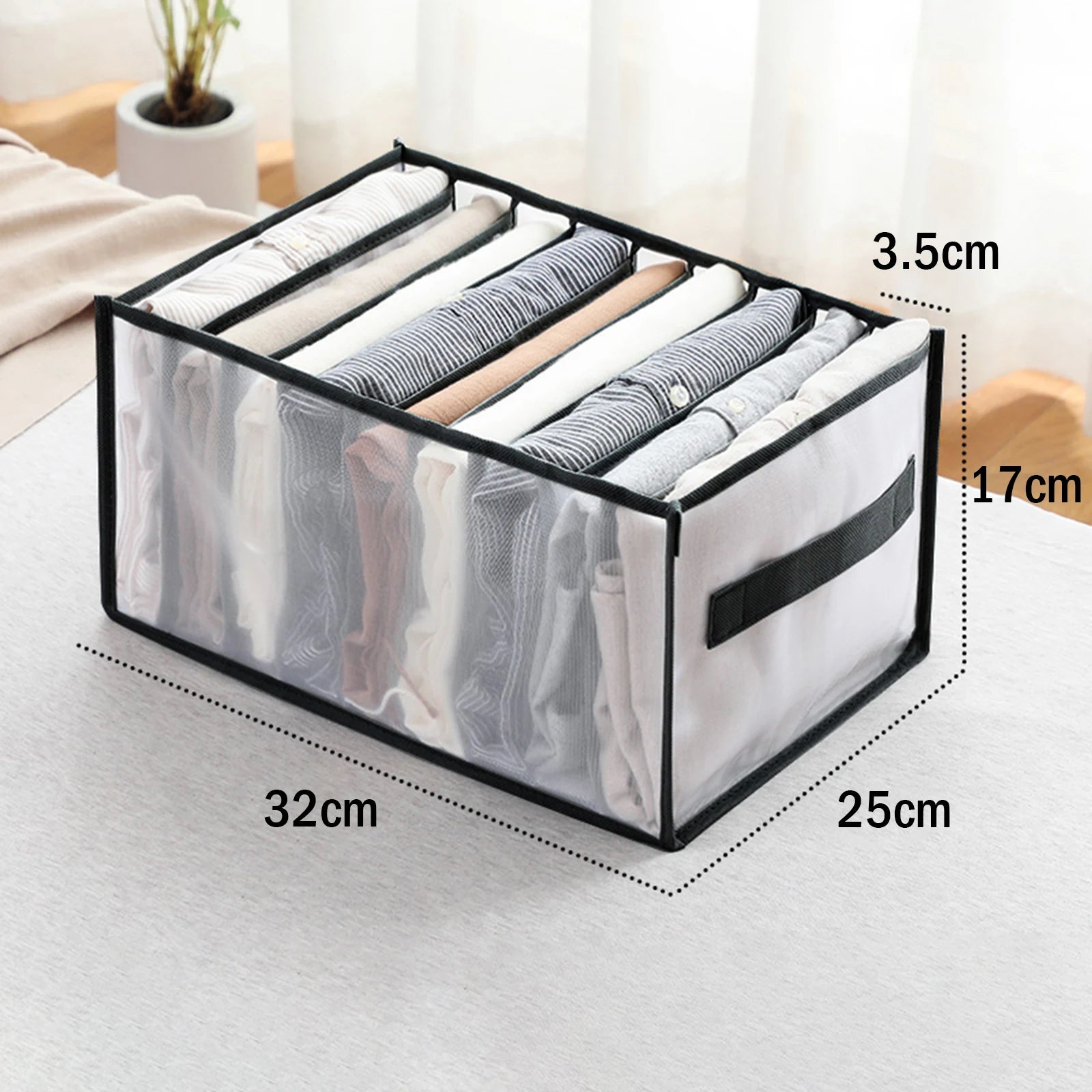 Dresser Drawer Organizer | Closet Storage Box for Clothes